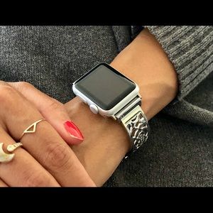 Silver Apple Watch Band Tree Of Life Charm Women iWatch Jewelry Bracelet Strap